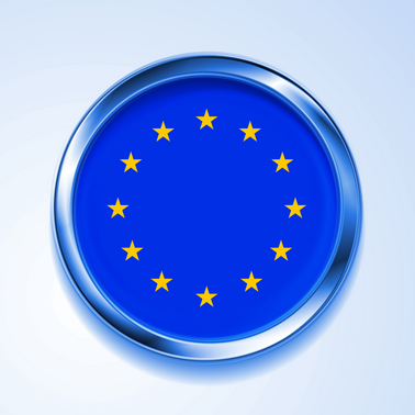 EU flag in a circle